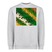 St. Patrick's Day Leopard Cowhide Glitter Tumbler Heavyweight Sweatshirt | Teevron