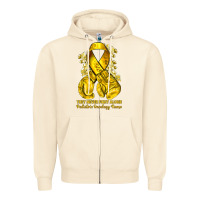 Sandshell they never fight alone yellow ribbon with boxing g Zipper Hoodie - NancyCooperArtShop