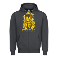Smoke they never fight alone yellow ribbon with boxing g Zipper Hoodie - NancyCooperArtShop