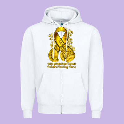 They Never Fight Alone Yellow Ribbon With Boxing G Zipper Hoodie Designed By Nancycooperartshop