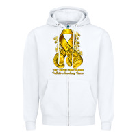 White they never fight alone yellow ribbon with boxing g Zipper Hoodie - NancyCooperArtShop
