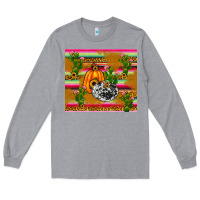 Heather Grey pumpkin Long Sleeve Tee - JahusDesignShop