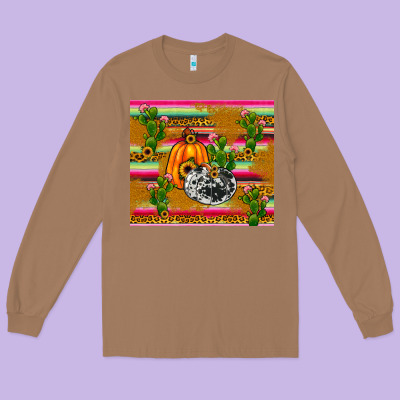 Pumpkin Long Sleeve Tee Designed By Jahusdesignshop
