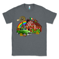 Charcoal Heather barn st patricks with truck and shamrocks Classic Tee - AdoDesignShop