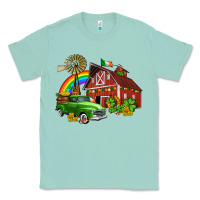 Seafoam barn st patricks with truck and shamrocks Classic Tee - AdoDesignShop