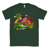 Sports Green barn st patricks with truck and shamrocks Classic Tee - AdoDesignShop