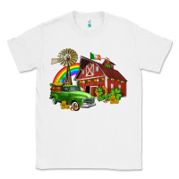 White barn st patricks with truck and shamrocks Classic Tee - AdoDesignShop