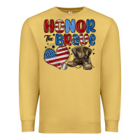 Antique Gold honor the brave Premium Sweatshirt - MaliasSmallBusiness