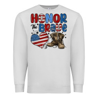 Dove Grey honor the brave Premium Sweatshirt - MaliasSmallBusiness