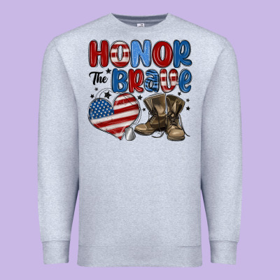 Honor The Brave Premium Sweatshirt Designed By Maliassmallbusiness