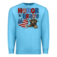Ocean Blue honor the brave Premium Sweatshirt - MaliasSmallBusiness