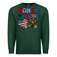 Sports Green honor the brave Premium Sweatshirt - MaliasSmallBusiness