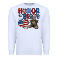 White honor the brave Premium Sweatshirt - MaliasSmallBusiness