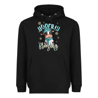 Black i'm udderly freezing baby cow Heavyweight Hoodie - MaliasSmallBusiness