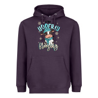 Plum i'm udderly freezing baby cow Heavyweight Hoodie - MaliasSmallBusiness