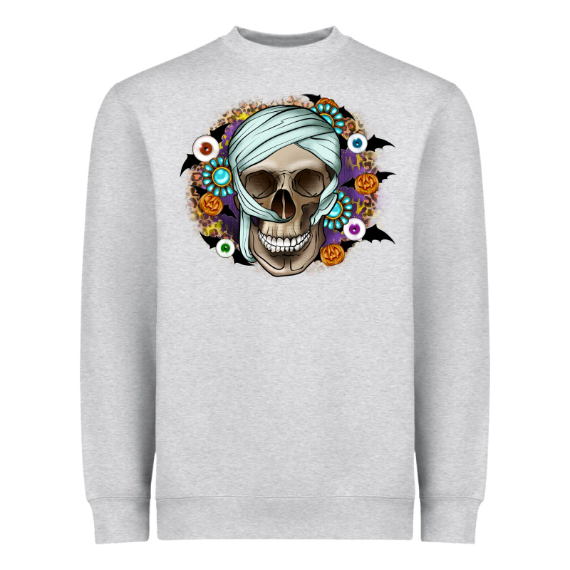 Halloween Skeleton Heavyweight Sweatshirt by CowhideDigitalArt | Teevron