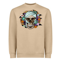 Mushroom Halloween Skeleton Heavyweight Sweatshirt - CowhideDigitalArt