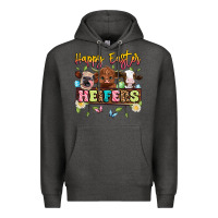 Charcoal Heather happy easter heifers Premium Hoodie - Artiststas