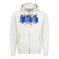 Oatmeal Heather I am a survivor Colon Cancer blue ribbon Zipper Hoodie - NancyCooperArtShop