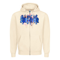 Sandshell I am a survivor Colon Cancer blue ribbon Zipper Hoodie - NancyCooperArtShop