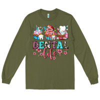Army Green dental life with cupcakes Long Sleeve Tee - AdoDesignShop