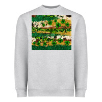 Heather Grey St. Patrick's Day leopard cowhide shamrock tumbler Heavyweight Sweatshirt - Neo Western