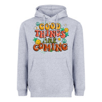 Heather Grey good things are coming Heavyweight Hoodie - MaliasSmallBusiness
