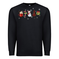 Black Cartoon Christmas Characters Premium Sweatshirt - MaliasSmallBusiness