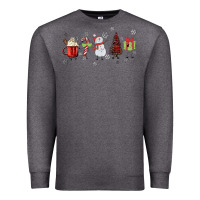 Charcoal Heather Cartoon Christmas Characters Premium Sweatshirt - MaliasSmallBusiness