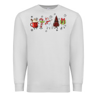 Dove Grey Cartoon Christmas Characters Premium Sweatshirt - MaliasSmallBusiness