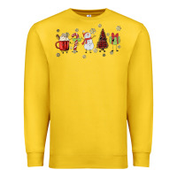 Lemon Cartoon Christmas Characters Premium Sweatshirt - MaliasSmallBusiness