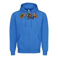 True Royal western christmas papa claus sunflowers and cactus Zipper Hoodie - Jasminsmagicworld