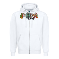 White western christmas papa claus sunflowers and cactus Zipper Hoodie - Jasminsmagicworld