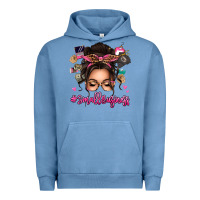 Pigment Pebble Blue Small business messy bun Urban Hoodie - texasbilliewilder