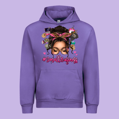 Small Business Messy Bun Urban Hoodie Designed By Texasbilliewilder