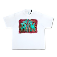 White registered medical symbol nurse background Urban Heavy Tee - BarkalooDesign