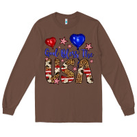 Chestnut god bless the usa Long Sleeve Tee - Artiststas