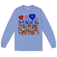 Colony Blue god bless the usa Long Sleeve Tee - Artiststas