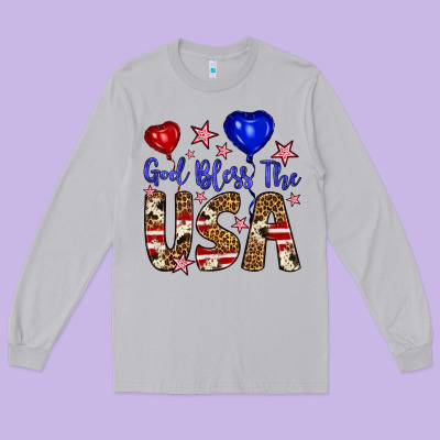 God Bless The Usa Long Sleeve Tee Designed By Artiststas