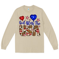 Mushroom god bless the usa Long Sleeve Tee - Artiststas