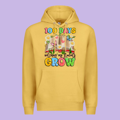 100 Days Watching My Students Grow Premium Hoodie Designed By Artiststas