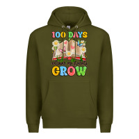 Army Green 100 days watching my students grow Premium Hoodie - Artiststas