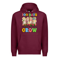 Burgundy 100 days watching my students grow Premium Hoodie - Artiststas