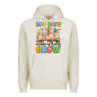 Oatmeal Heather 100 days watching my students grow Premium Hoodie - Artiststas