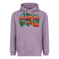 Lavender camping vibes Heavyweight Hoodie - NancyCooperArtShop