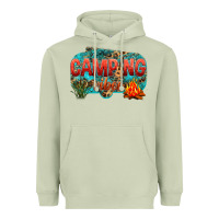 Matcha camping vibes Heavyweight Hoodie - NancyCooperArtShop