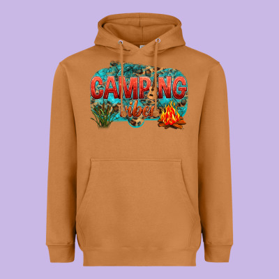 Camping Vibes Heavyweight Hoodie Designed By Nancycooperartshop