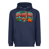 Navy camping vibes Heavyweight Hoodie - NancyCooperArtShop