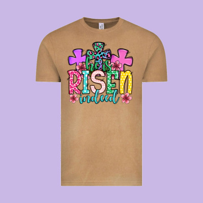 Easter Day He Is Risen Indeed Vintage Tee Designed By Oliviacreatesart