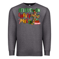Charcoal Heather believe in christmas Premium Sweatshirt - MaliasSmallBusiness